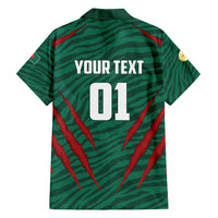 Custom Bangladesh Cricket Family Matching Off Shoulder Maxi Dress and Hawaiian Shirt The Tigers Go Champions - Wonder Print Shop