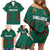 Custom Bangladesh Cricket Family Matching Off Shoulder Short Dress and Hawaiian Shirt The Tigers Go Champions - Wonder Print Shop