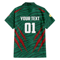 Custom Bangladesh Cricket Family Matching Short Sleeve Bodycon Dress and Hawaiian Shirt The Tigers Go Champions - Wonder Print Shop