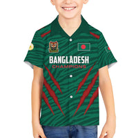 Custom Bangladesh Cricket Kid Hawaiian Shirt The Tigers Go Champions - Wonder Print Shop