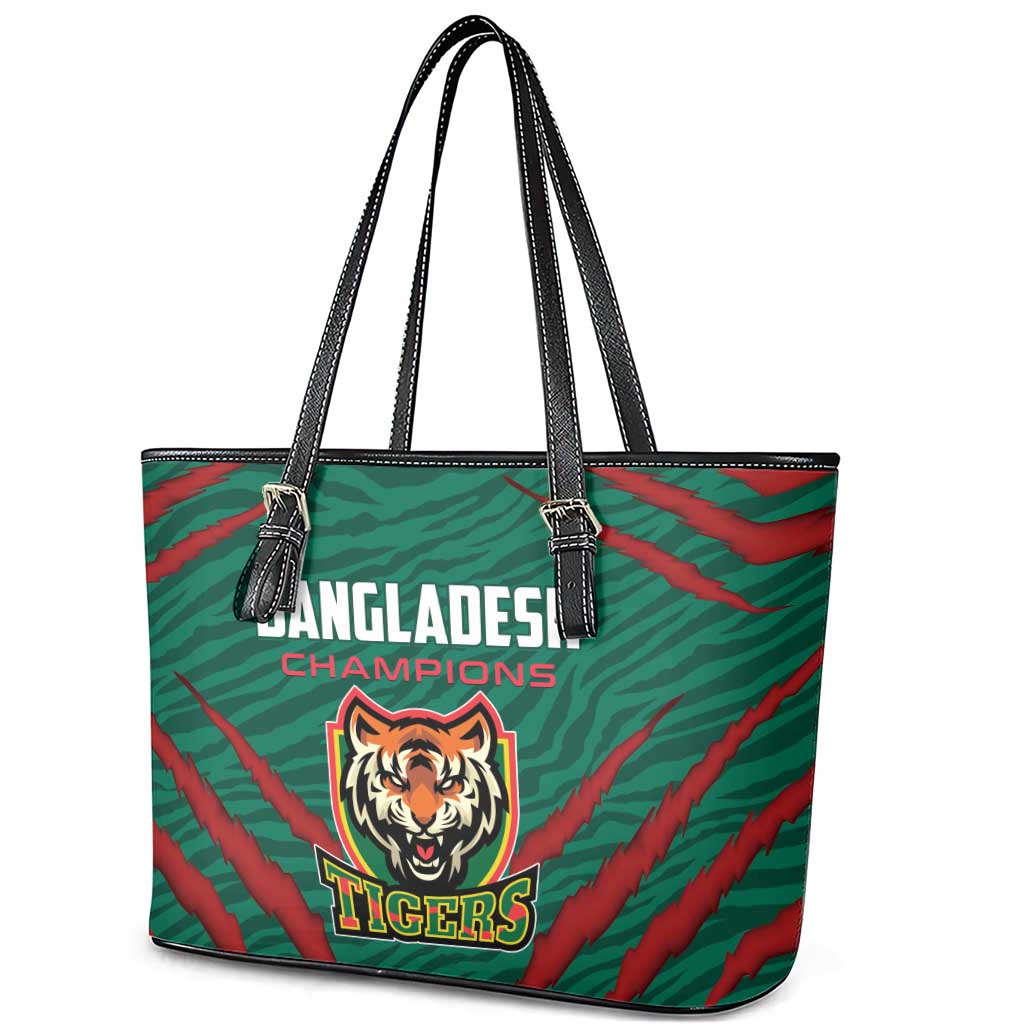 Bangladesh Cricket Leather Tote Bag The Tigers Go Champions - Wonder Print Shop