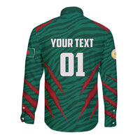 Custom Bangladesh Cricket Long Sleeve Button Shirt The Tigers Go Champions - Wonder Print Shop