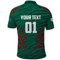 Custom Bangladesh Cricket Polo Shirt The Tigers Go Champions - Wonder Print Shop