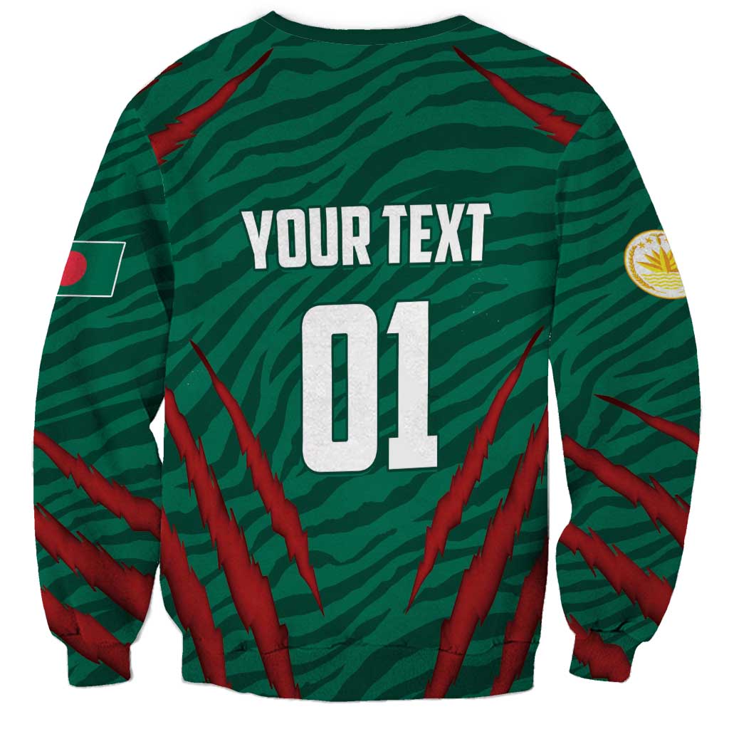 Custom Bangladesh Cricket Sweatshirt The Tigers Go Champions - Wonder Print Shop