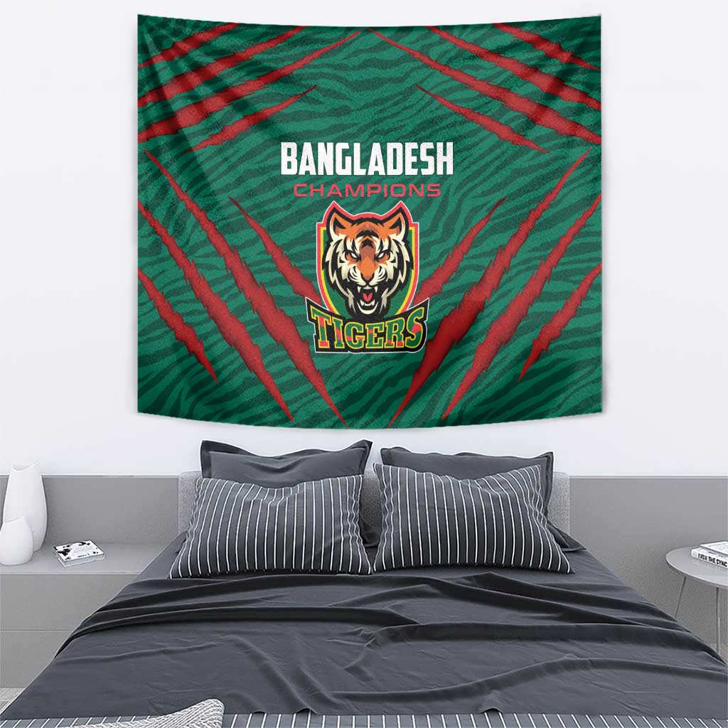 Bangladesh Cricket Tapestry The Tigers Go Champions - Wonder Print Shop