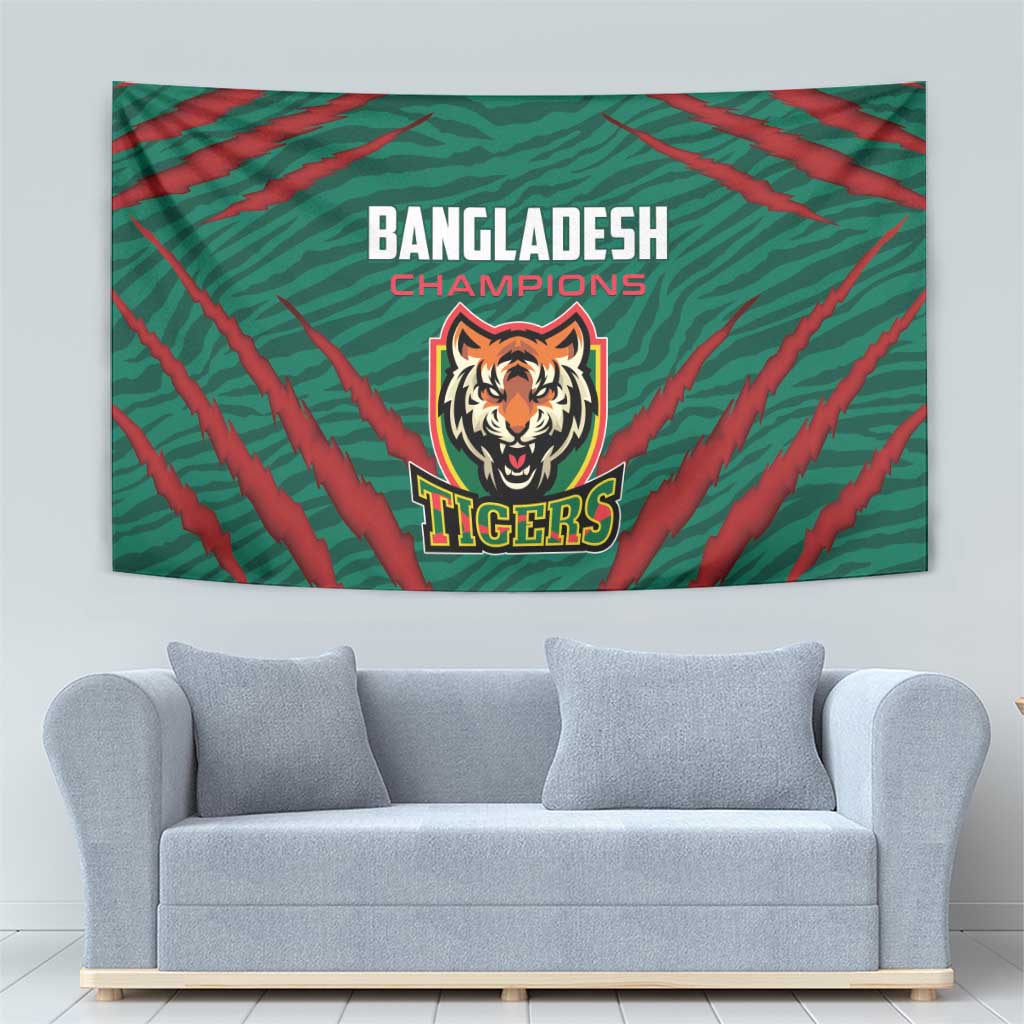 Bangladesh Cricket Tapestry The Tigers Go Champions - Wonder Print Shop