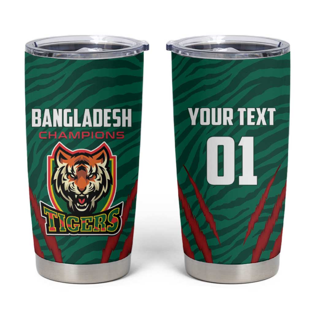 Custom Bangladesh Cricket Tumbler Cup The Tigers Go Champions - Wonder Print Shop