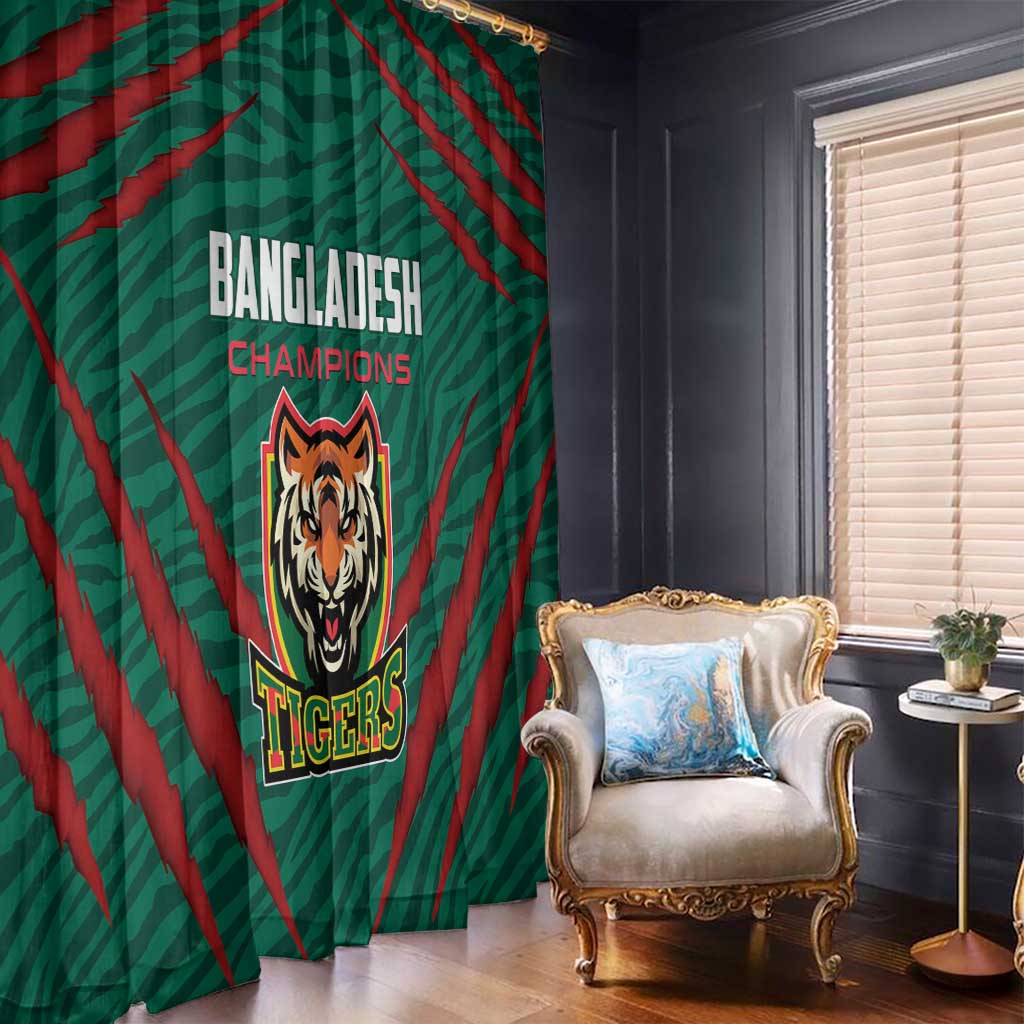 Bangladesh Cricket Window Curtain The Tigers Go Champions - Wonder Print Shop