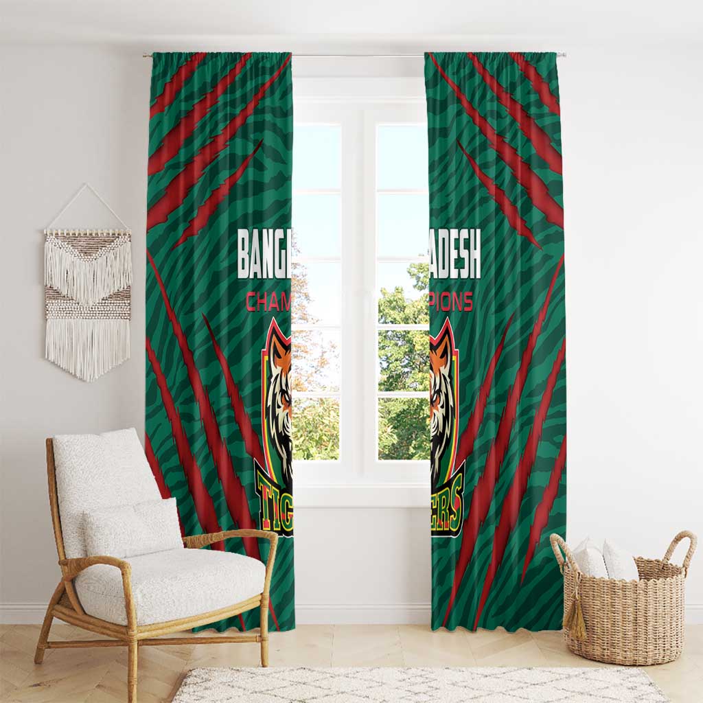 Bangladesh Cricket Window Curtain The Tigers Go Champions - Wonder Print Shop
