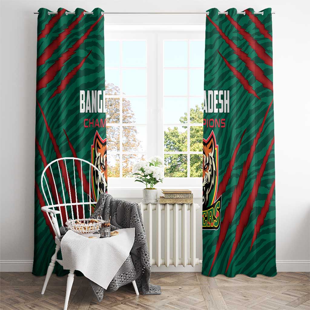 Bangladesh Cricket Window Curtain The Tigers Go Champions - Wonder Print Shop