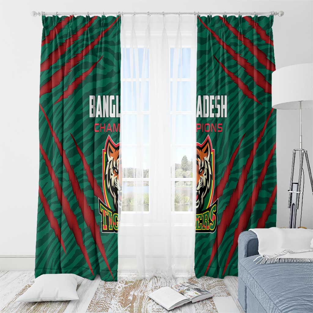 Bangladesh Cricket Window Curtain The Tigers Go Champions - Wonder Print Shop