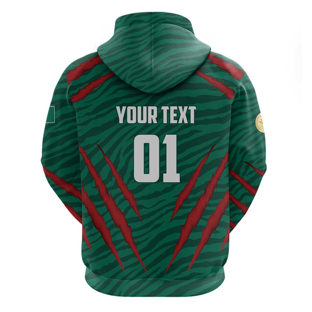Custom Bangladesh Cricket Zip Hoodie The Tigers Go Champions - Wonder Print Shop