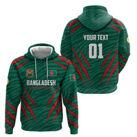 Custom Bangladesh Cricket Zip Hoodie The Tigers Go Champions - Wonder Print Shop