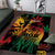 Reggae King Marley One Love Area Rug Rastafarian Lion Grunge