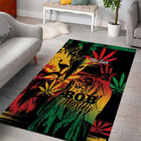Reggae King Marley One Love Area Rug Rastafarian Lion Grunge