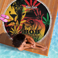 Reggae King Marley One Love Beach Blanket Rastafarian Lion Grunge