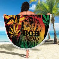 Reggae King Marley One Love Beach Blanket Rastafarian Lion Grunge