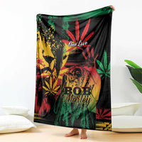 Reggae King Marley One Love Blanket Rastafarian Lion Grunge