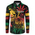 Personalized Reggae King Marley One Love Button Sweatshirt Rastafarian Lion Grunge