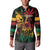 Personalized Reggae King Marley One Love Button Sweatshirt Rastafarian Lion Grunge
