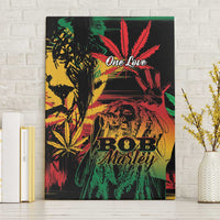 Reggae King Marley One Love Canvas Wall Art Rastafarian Lion Grunge