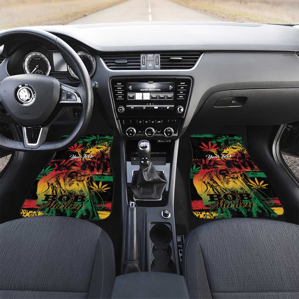 Reggae King Marley One Love Car Mats Rastafarian Lion Grunge