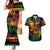 Personalized Reggae King Marley One Love Couples Matching Mermaid Dress and Hawaiian Shirt Rastafarian Lion Grunge