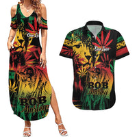 Personalized Reggae King Marley One Love Couples Matching Summer Maxi Dress and Hawaiian Shirt Rastafarian Lion Grunge