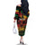 Personalized Reggae King Marley One Love Family Matching Off The Shoulder Long Sleeve Dress and Hawaiian Shirt Rastafarian Lion Grunge