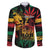 Personalized Reggae King Marley One Love Family Matching Off Shoulder Maxi Dress and Hawaiian Shirt Rastafarian Lion Grunge