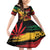 Personalized Reggae King Marley One Love Family Matching Off Shoulder Short Dress and Hawaiian Shirt Rastafarian Lion Grunge