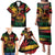 Personalized Reggae King Marley One Love Family Matching Puletasi and Hawaiian Shirt Rastafarian Lion Grunge