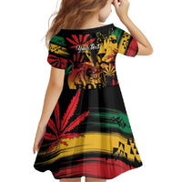 Personalized Reggae King Marley One Love Family Matching Summer Maxi Dress and Hawaiian Shirt Rastafarian Lion Grunge