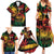 Personalized Reggae King Marley One Love Family Matching Summer Maxi Dress and Hawaiian Shirt Rastafarian Lion Grunge