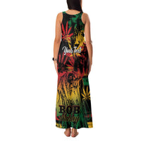 Personalized Reggae King Marley One Love Family Matching Tank Maxi Dress and Hawaiian Shirt Rastafarian Lion Grunge