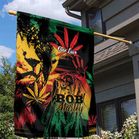 Reggae King Marley One Love Garden Flag Rastafarian Lion Grunge