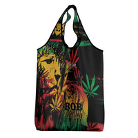 Reggae King Marley One Love Grocery Bag Rastafarian Lion Grunge