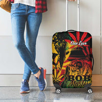 Reggae King Marley One Love Luggage Cover Rastafarian Lion Grunge