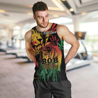 Personalized Reggae King Marley One Love Men Tank Top Rastafarian Lion Grunge