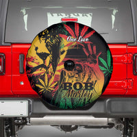 Reggae King Marley One Love Spare Tire Cover Rastafarian Lion Grunge - Wonder Print Shop