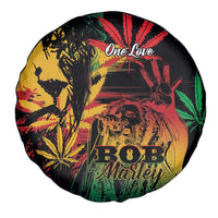 Reggae King Marley One Love Spare Tire Cover Rastafarian Lion Grunge - Wonder Print Shop