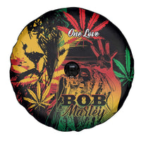 Reggae King Marley One Love Spare Tire Cover Rastafarian Lion Grunge - Wonder Print Shop