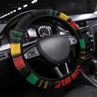 Reggae King Marley One Love Steering Wheel Cover Rastafarian Lion Grunge - Wonder Print Shop