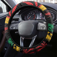 Reggae King Marley One Love Steering Wheel Cover Rastafarian Lion Grunge - Wonder Print Shop