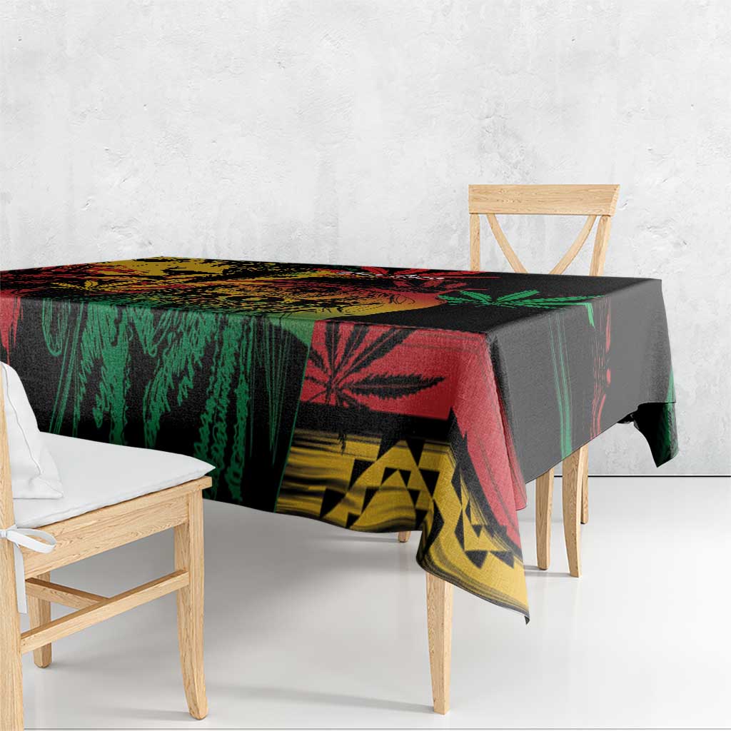 Reggae King Marley One Love Tablecloth Rastafarian Lion Grunge - Wonder Print Shop