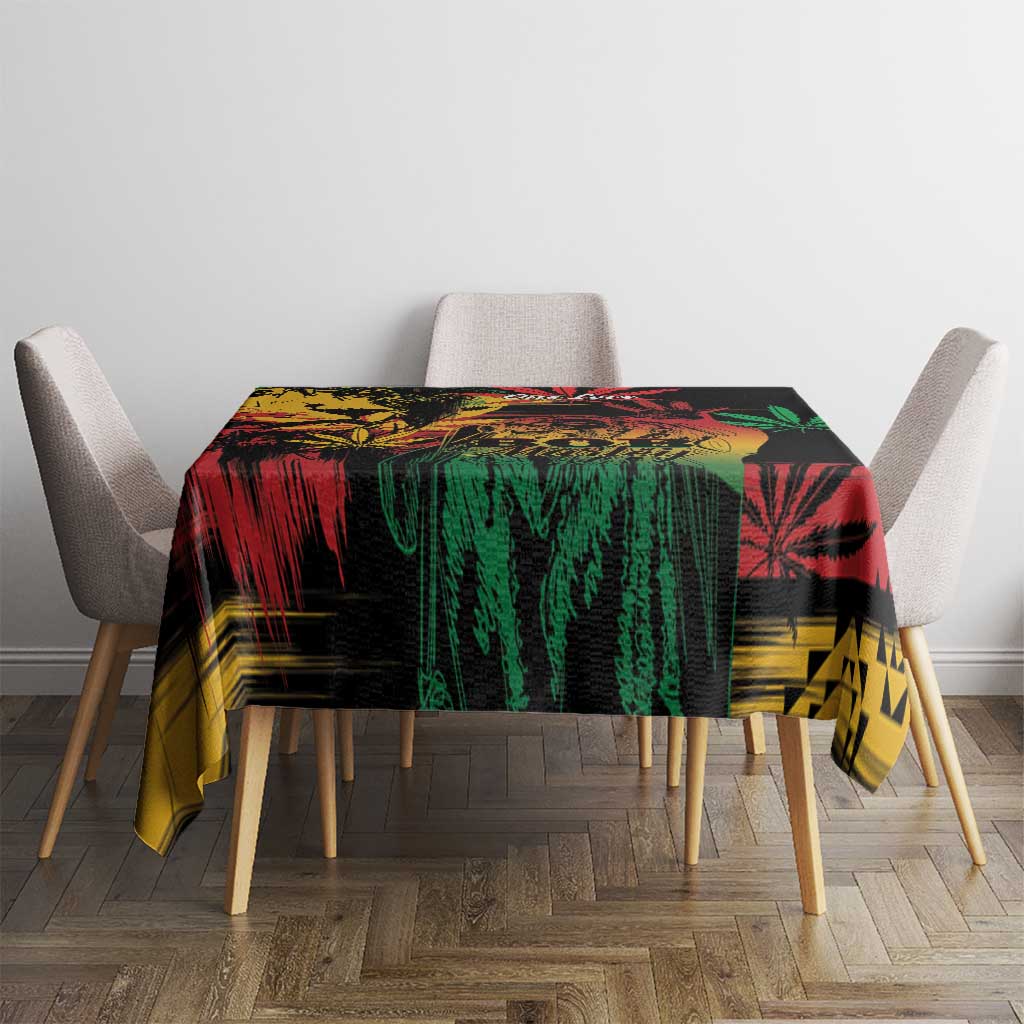 Reggae King Marley One Love Tablecloth Rastafarian Lion Grunge - Wonder Print Shop
