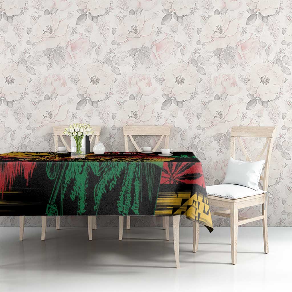 Reggae King Marley One Love Tablecloth Rastafarian Lion Grunge - Wonder Print Shop