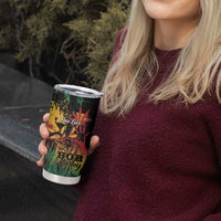 Personalized Reggae King Marley One Love Tumbler Cup Rastafarian Lion Grunge - Wonder Print Shop