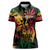Personalized Reggae King Marley One Love Women Polo Shirt Rastafarian Lion Grunge - Wonder Print Shop