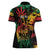 Personalized Reggae King Marley One Love Women Polo Shirt Rastafarian Lion Grunge - Wonder Print Shop